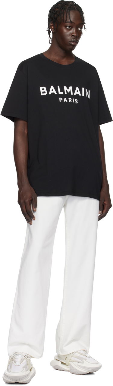 Tričko Balmain Print T-Shirt Čierna | EH1EG010BB73, 3