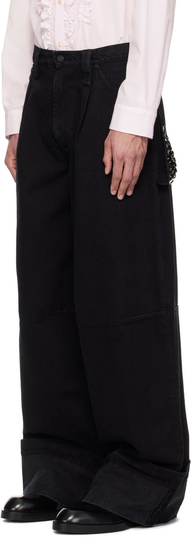 Džínsy Simone Rocha Simone Rocha Embellished Puddle Jeans Čierna | 4131B 1239, 3