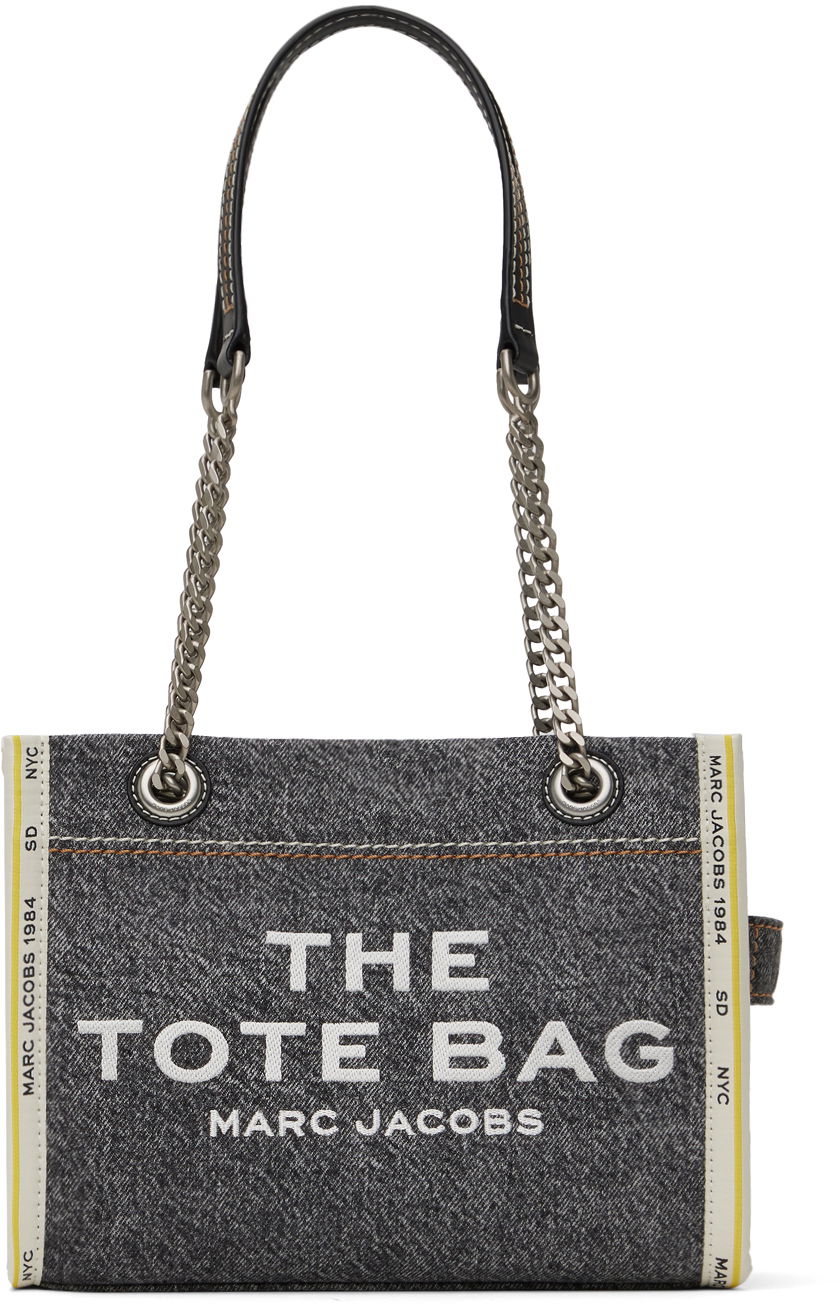 Tote bag Marc Jacobs Marc Jacobs 'The Denim Chain Small' Tote Bag Šedá | 2F4HTT029H05, 0