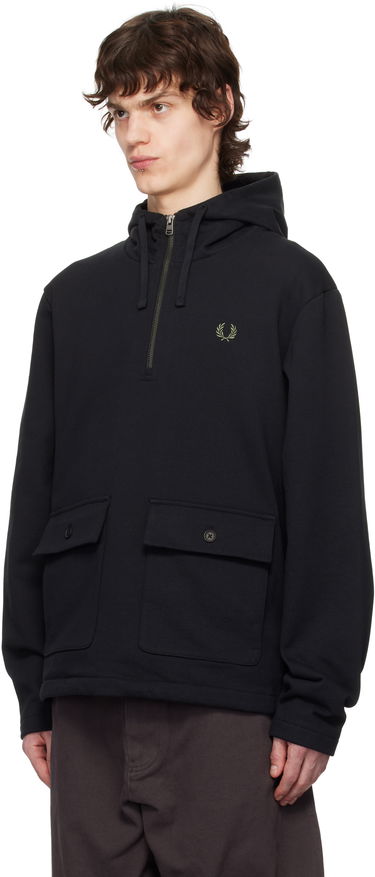 Mikina Fred Perry Fred Perry Heavyweight Pullover Hoodie Čierna | M8709, 3