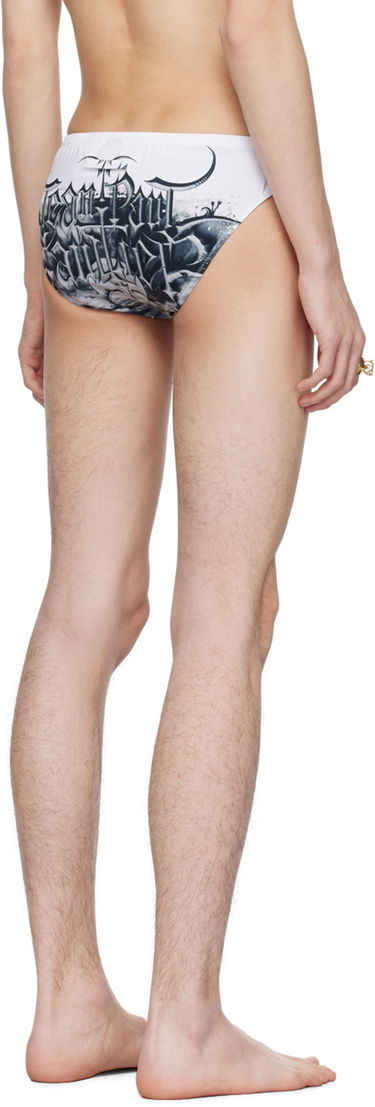 Plavky Jean Paul Gaultier Gaultier 'The Diablo' Print Swim Briefs Biela | 24/25-H-SV034-J539-0100, 2