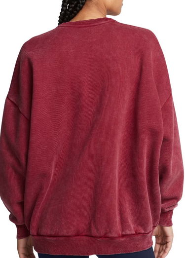 Sveter Under Armour Under Armour Icon Heavyweight Fleece Oversized Crew Sweatshirt Červená | 1386486-625, 2