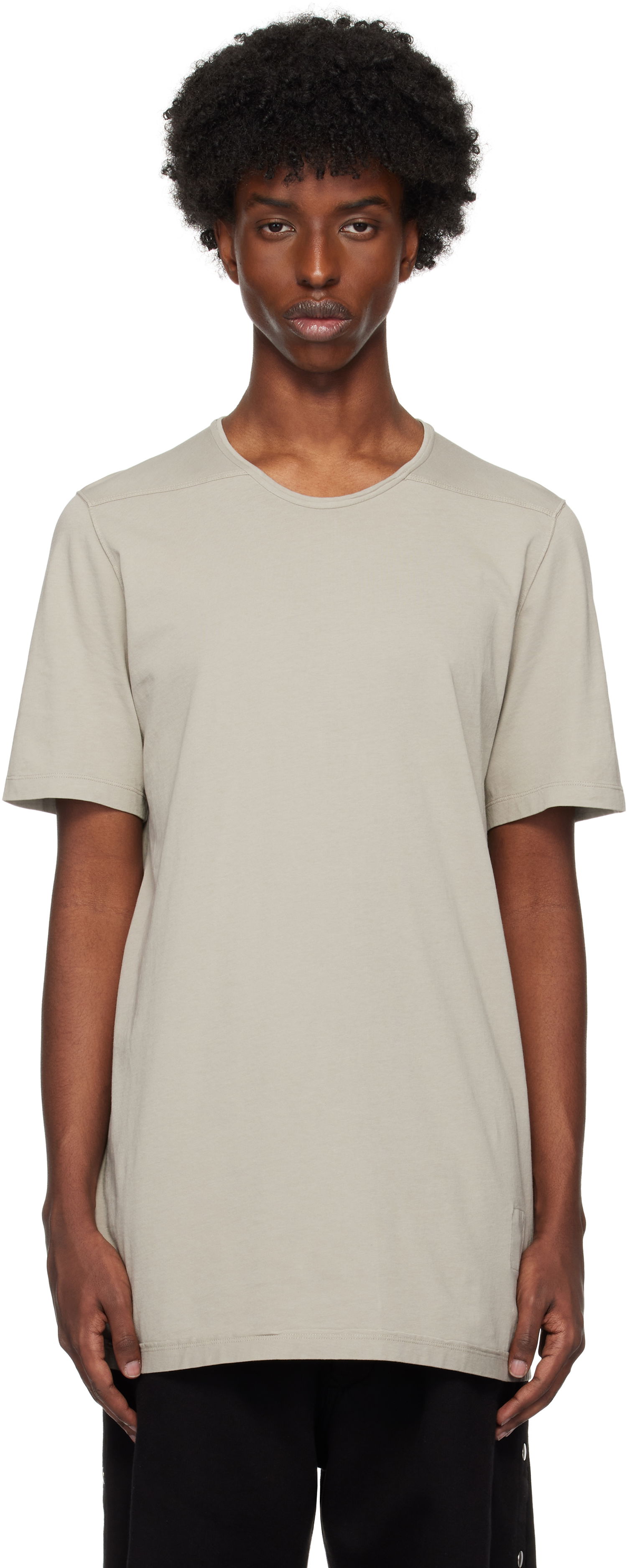 Tričko Rick Owens Level T-shirt Šedá | DU02D2250 RNP, 0