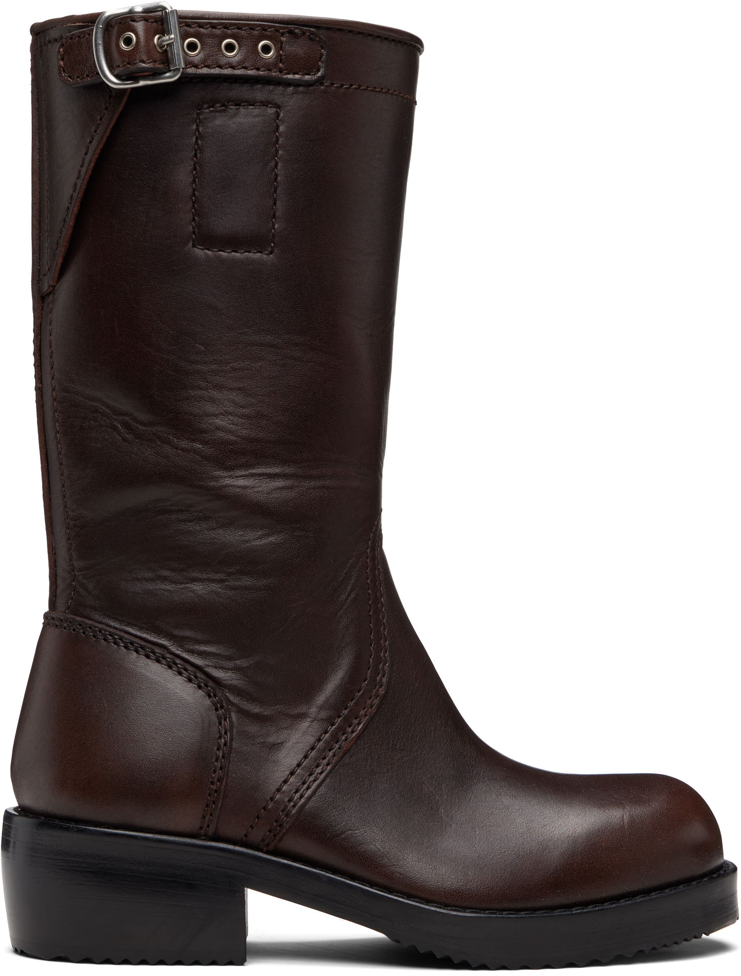 Tenisky a topánky Dries Van Noten Dries Van Noten Leather Biker Boots Hnedá | 252-011748-102, 0