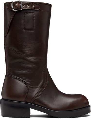 Tenisky a topánky Dries Van Noten Dries Van Noten Leather Biker Boots Hnedá | 252-011748-102, 0