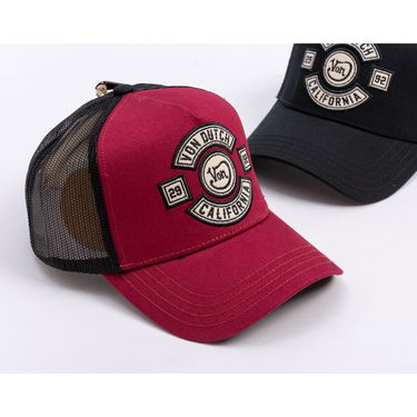 Šiltovka Von Dutch Von Dutch Trucker MC Logo Cap Vínová | VD/0/CAS1/BIK/BOR, 4
