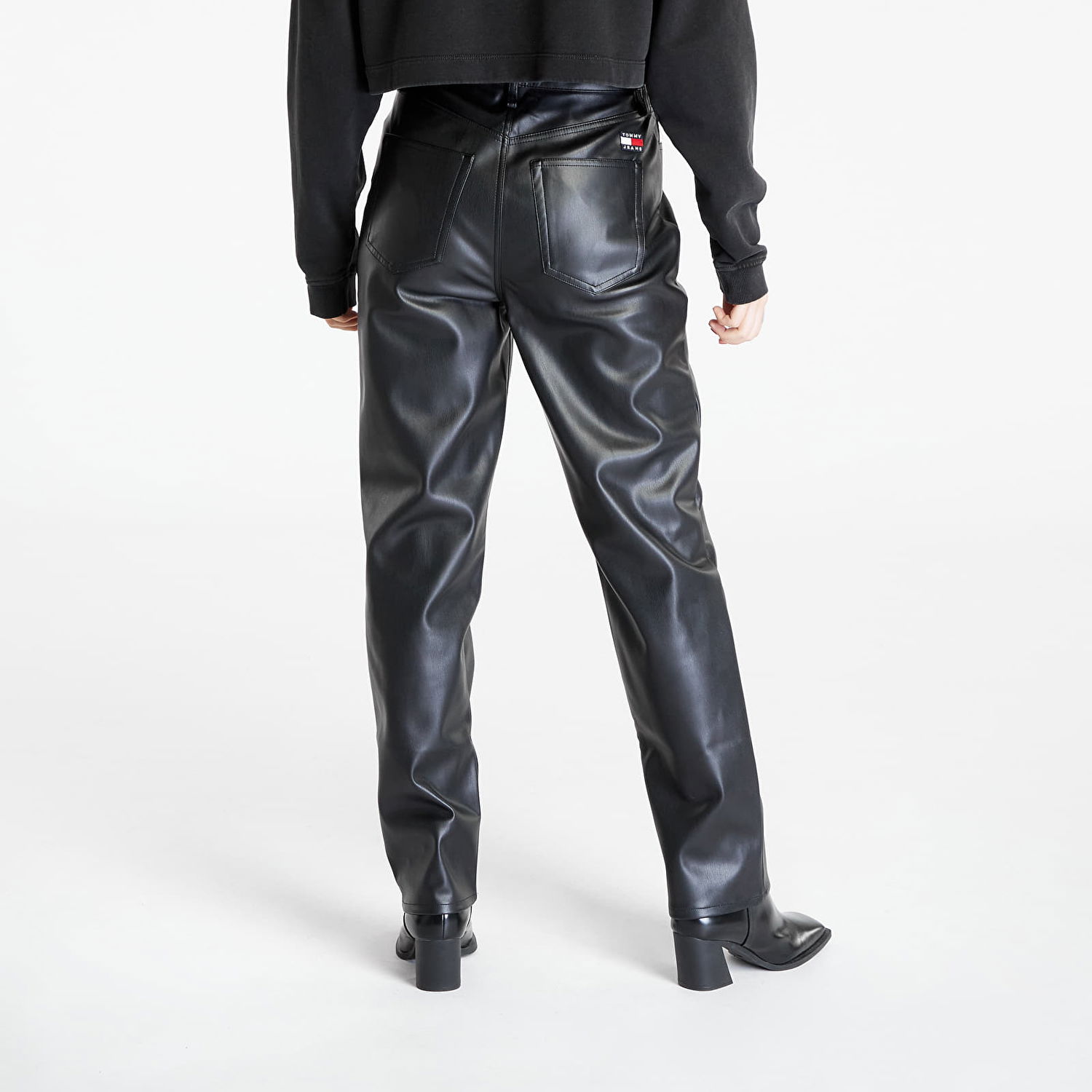 Nohavice a džínsy Tommy Hilfiger Julie Pleather Pants Čierna | DW0DW16945 BDS, 1
