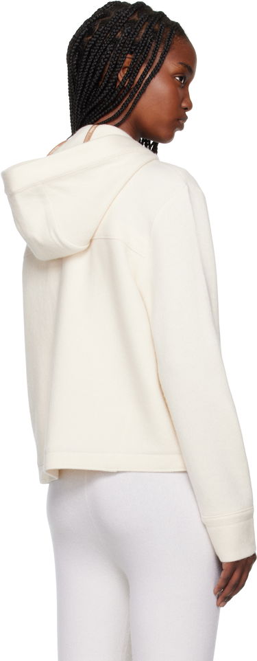Mikina Max Mara Max Mara Abilita Cropped Knit Zip Hoodie Biela | 2511921058600, 2
