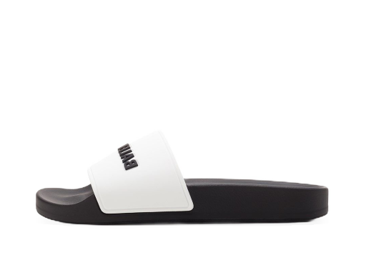 Tenisky a topánky Balenciaga Pool Slides Logo White Black W Biela | 565547W1S879010