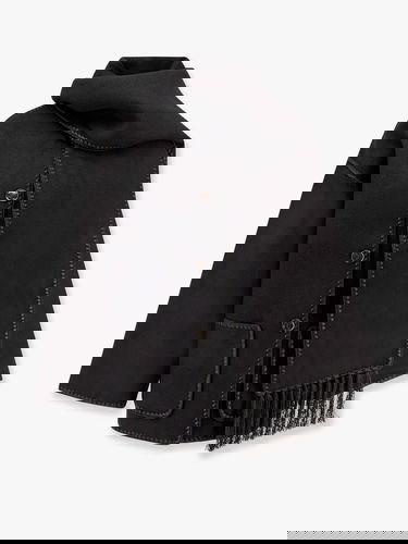 Kabáty TOTEME Fringed Oversized Wool-Cashmere Coat by Toteme Čierna | 2241018201200, 0