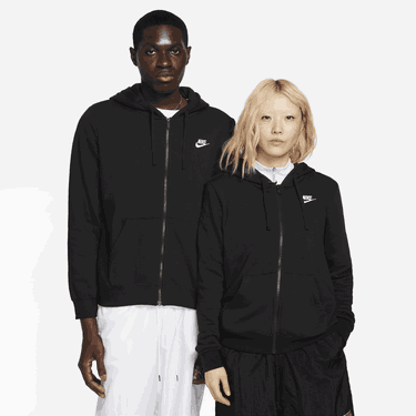 Mikina Nike Fleece Full-Zip Hoodie Čierna | DQ5471-010, 3