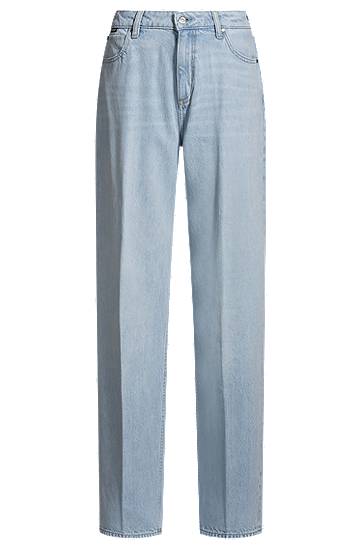 Džínsy BOSS Boyfriend Fit Rigid Denim Jeans Modrá | 50538631, 0