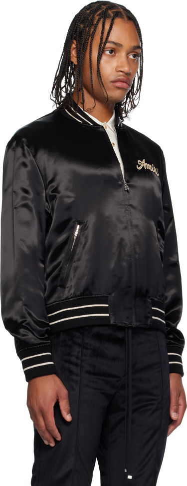 Bomber bunda AMIRI Amiri 'Club Amiri' Satin Bomber Jacket Čierna | AMOUBB1056, 1