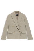 Regular-fit blazer in melange virgin wool