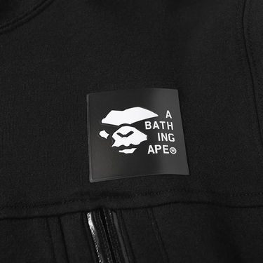 Mikina BAPE Double Knit Shark Full Zip Hoodie Čierna | 001ZPD701003X-BLK, 3