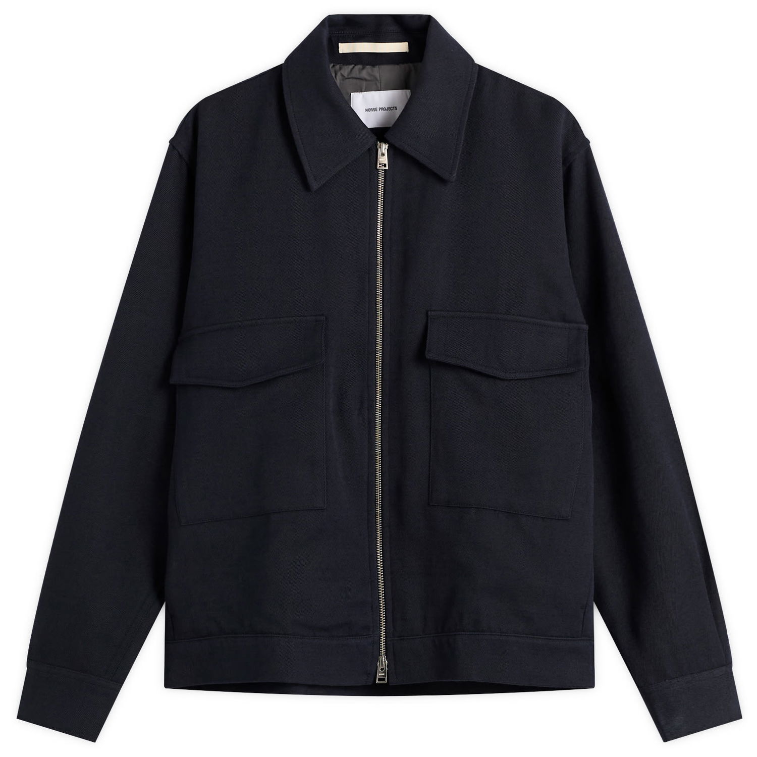 Bunda NORSE PROJECTS Aksel Cavalry Cotton Wool Windstopper Full-Zip Jacket with Flap Pockets Navy | N55-0641-7004, 1