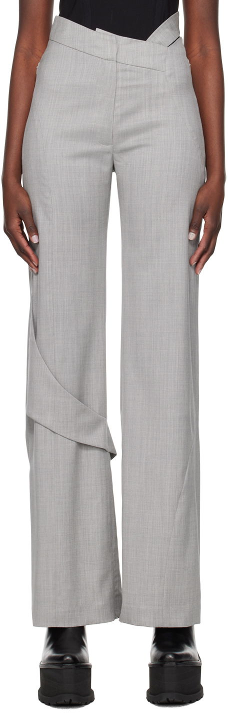 Nohavice HELIOT EMIL Fluid Draped Trousers Šedá | HE_W_10_043_LGY06, 0