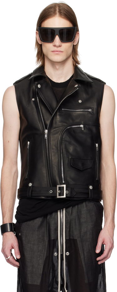 Vesta Rick Owens Rick Owens Hollywood SL Bauhaus Stooges Leather Vest Čierna | RR01E5710 LHJP, 0