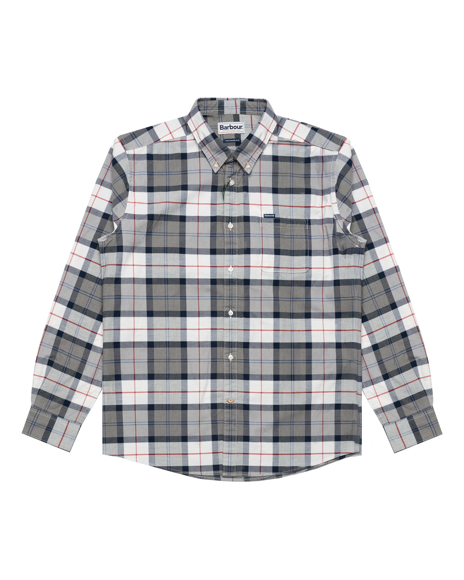 Košeľa Barbour Barbour Lewis Tailored Fit Plaid Shirt Šedá | MSH5070TN40, 0