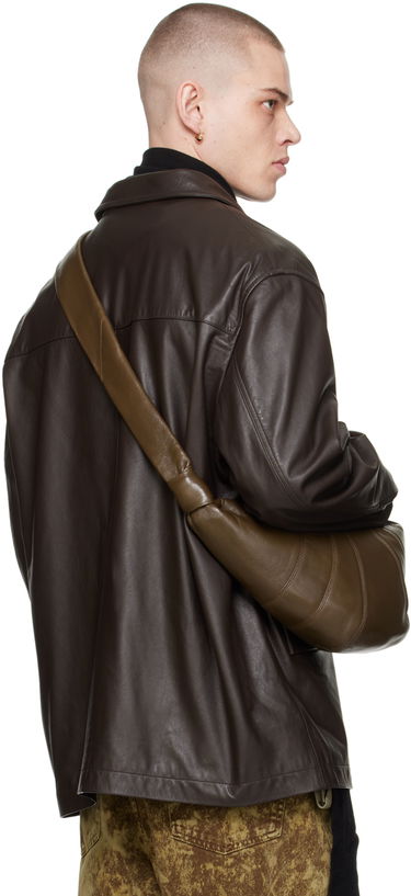 Bunda LEMAIRE Lemaire Spread Collar Leather Jacket Hnedá | OW1074 LL0068, 2