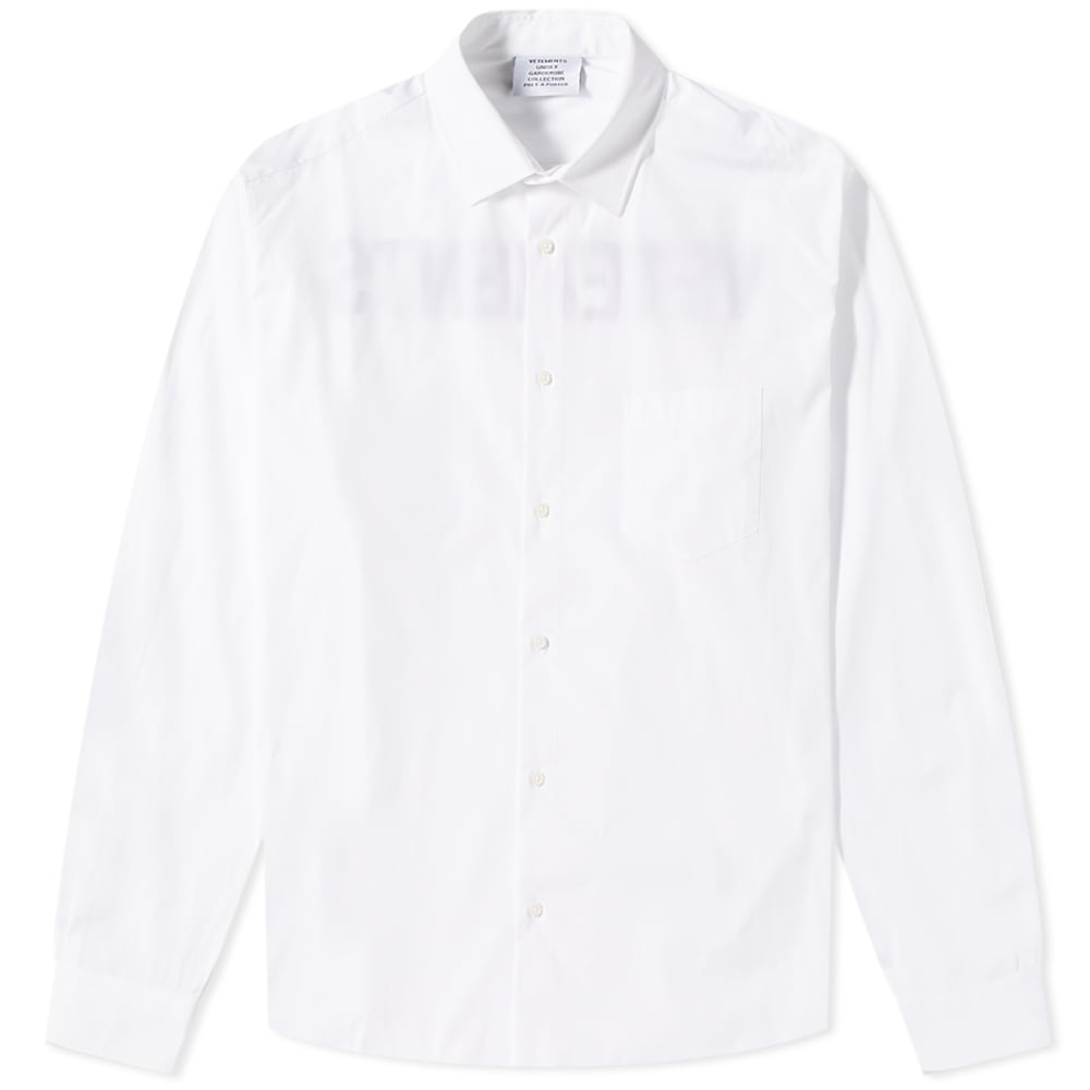 Košeľa VETEMENTS Back Logo Biela | UE63SH191W, 0