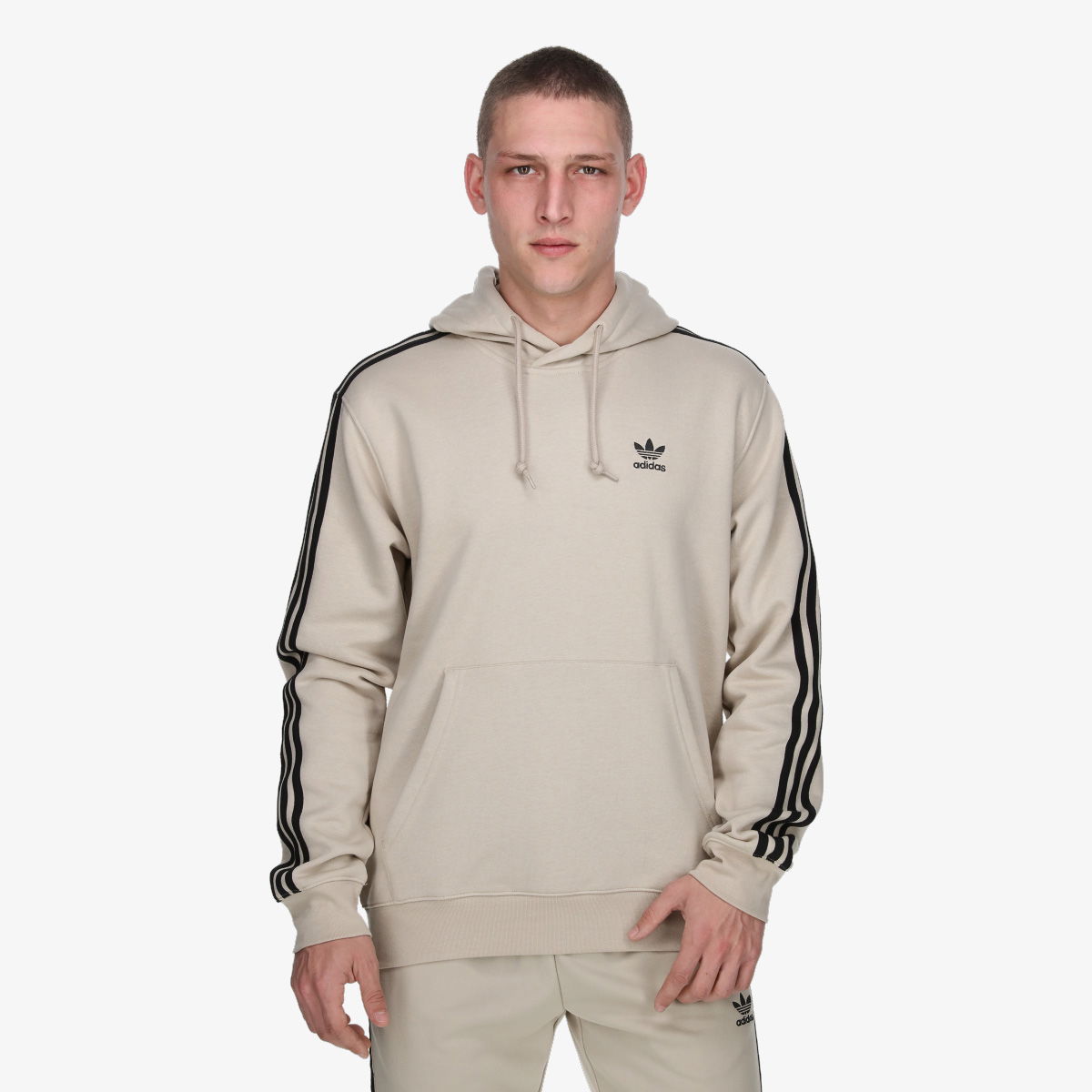 Mikina adidas Originals Adicolor Classics 3-Stripes Hoodie Béžová | IL2490, 1