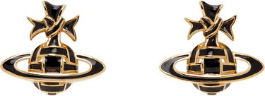 Náušnice Vivienne Westwood Vivienne Westwood Ribbon Bas Relief Earrings Čierna | 62010366-02R124-, 0