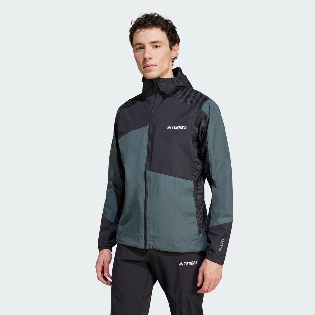 Vetrovka adidas Performance Terrex Xperior Hybrid RAIN.RDY Jacket Zelené | JD8340, 0