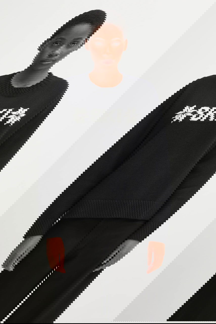 Sveter Helly Hansen BLISS Wool Blend Ski Sweater with Snowflake Graphic Čierna | 54604, 0