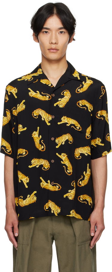 Košeľa WACKO MARIA WACKO MARIA Tim Lehi Tiger Print Shirt Čierna | 25SS-WMS-HI08, 0