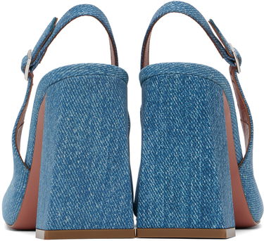 Tenisky a topánky Amina Muaddi Sling Suede Heels Modrá | CHARLOTTE SLING BLOCK PRINTED, 1