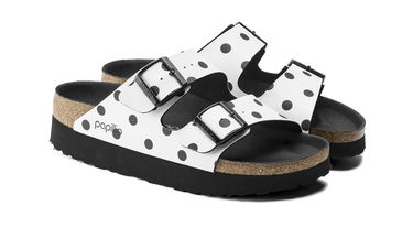 Tenisky a topánky Birkenstock Papillio Arizona Platform BF White Black Dots Narrow Biela | 1015878, 6