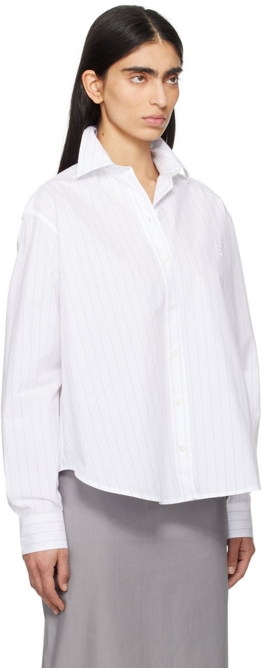 Košeľa TOTEME TOTEME Monogram Striped Cropped Shirt Biela | 252-WRT0356-FB0076, 1