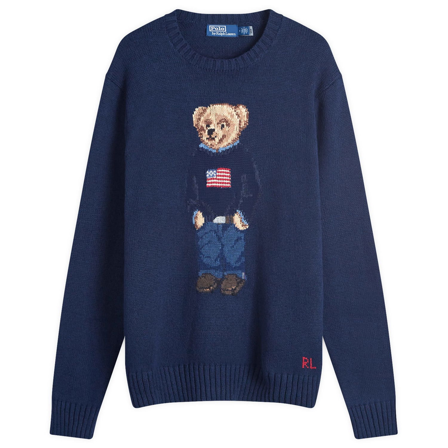 Sveter Polo by Ralph Lauren Flag Bear Jumper Large  | 710946137001, 0