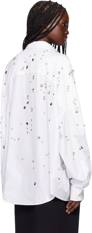Košeľa Dries Van Noten Dries Van Noten Oversized Embellished Shirt Biela | 251-010759-1466, 2