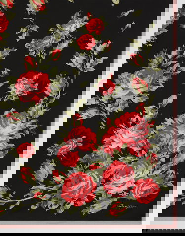 Šál Dolce & Gabbana Dolce & Gabbana Rose Bouquet-print Silk Twill Scarf 90x90 Onesize Rôznofarebný | FN090RGDDPLHN5ZN, 1