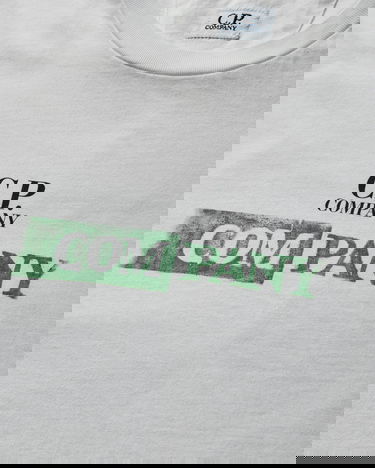 Tričko C.P. Company Gauze Logo T-Shirt Biela | 18CMTS307A-005431G 103, 4