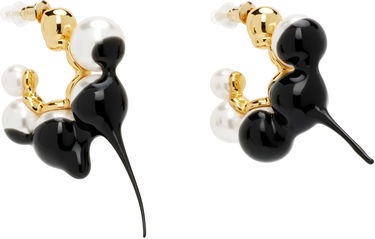 Náušnice Ottolinger Ottolinger Dipped Pearl Mini Hoop Earrings Metalická | 125-902825-02, 1