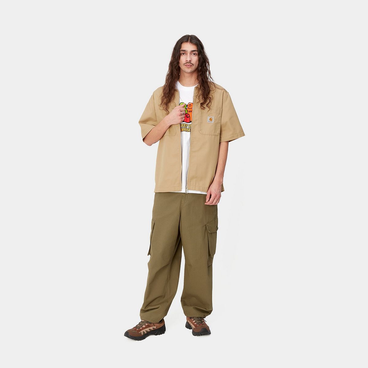 Košeľa Carhartt WIP S/S Sandler Shirt Béžová | I033277_1YA_02, 1