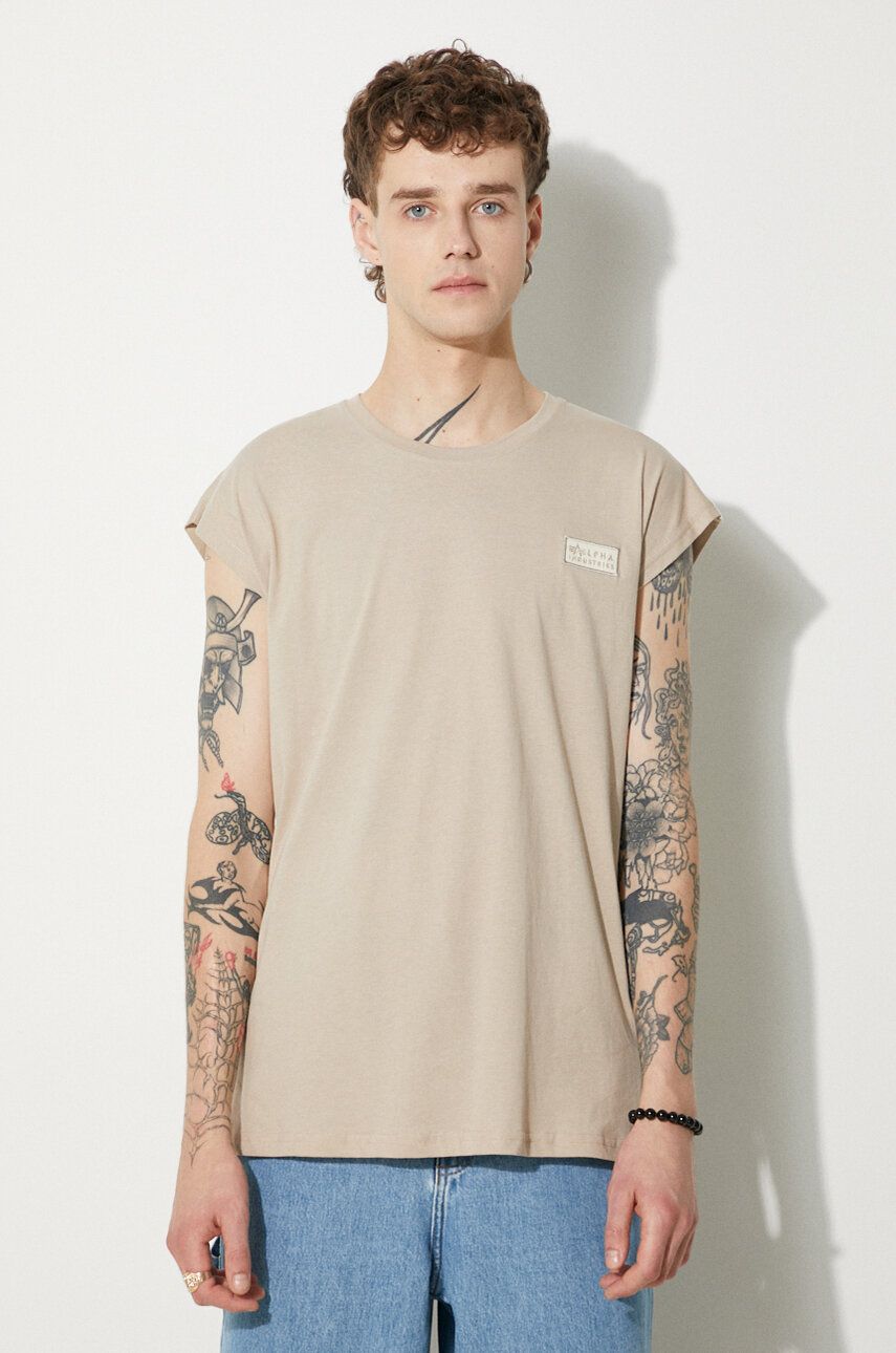 Tielko Alpha Industries Tank Top Beige Béžová | 118530.627, 0