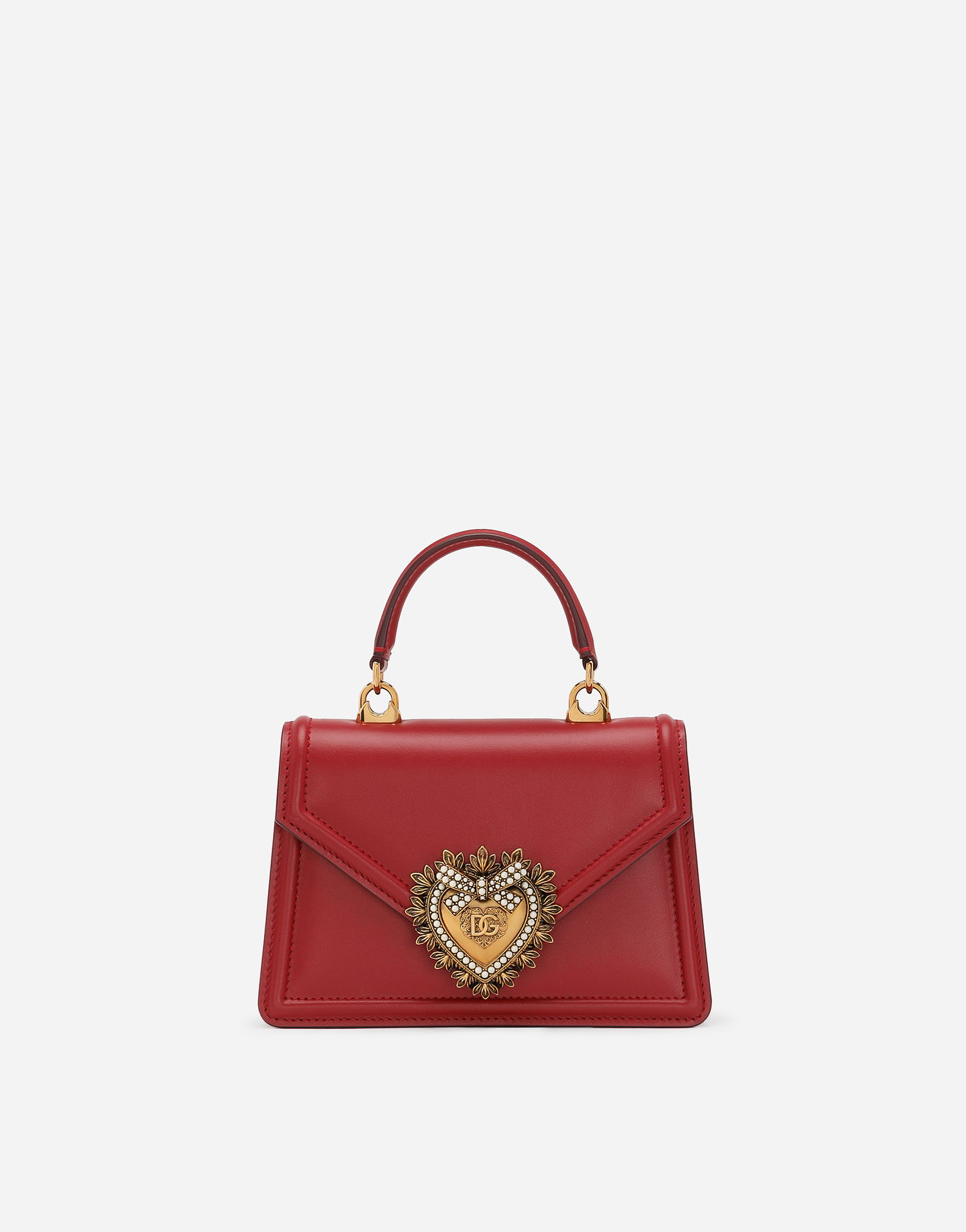 Kabelka Dolce & Gabbana Small Smooth Calfskin Devotion Top Handle Bag Červená | BB6711AV89387124, 0