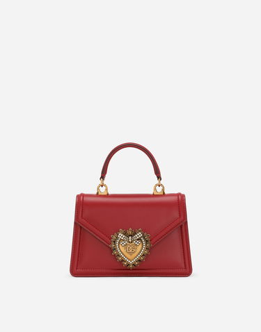 Kabelka Dolce & Gabbana Small Smooth Calfskin Devotion Top Handle Bag Červená | BB6711AV89387124, 0