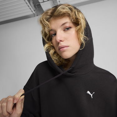 Mikina Puma WARDROBE ESS Relaxed Cropped Hoodie Čierna | 629746_01, 1