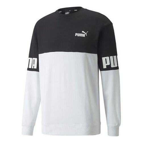 Sveter Puma Puma Power Colorblock Crewneck Sweatshirt Biela | 670935-01, 0