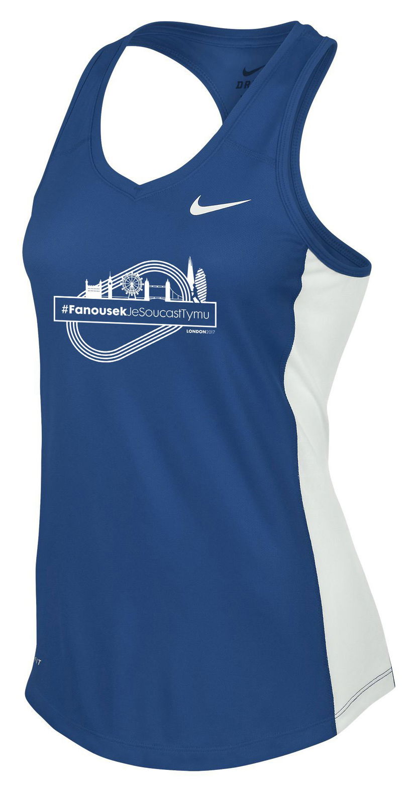 Tielko Nike Nike Miler Singlet II Fans Women's Running Tank Top Modrá | 598588-494-logo