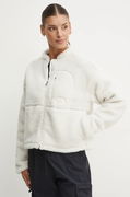 White Cropped Fleece Jacket