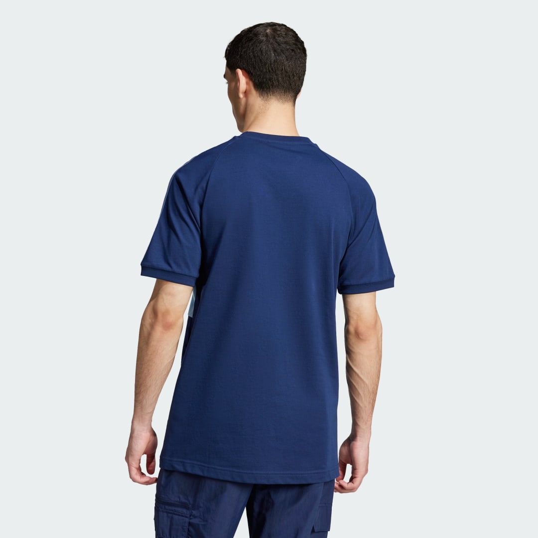 Tričko adidas Performance 3-Stripes Panel T-Shirt Modrá | JD4276, 1