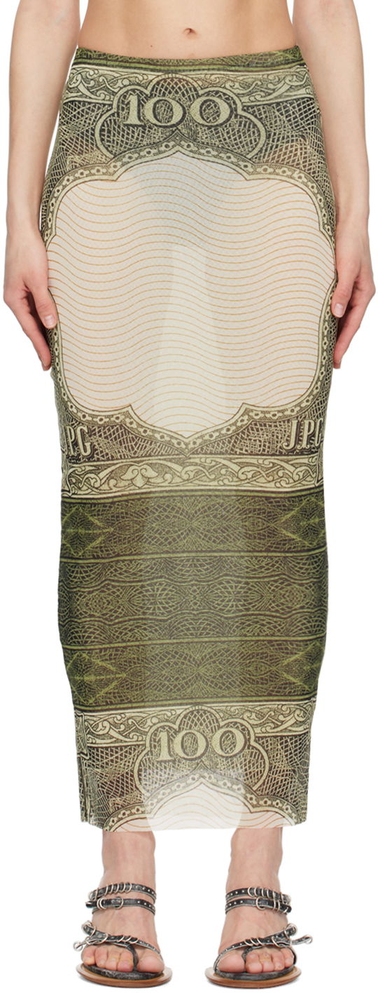 Sukňa Jean Paul Gaultier Jean Paul Gaultier 'The Cartouche' Print Maxi Skirt Zelené | 24/25-F-JU142-T515-400300156, 0