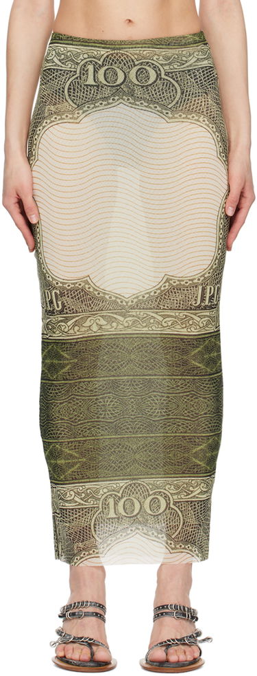 Sukňa Jean Paul Gaultier Jean Paul Gaultier 'The Cartouche' Print Maxi Skirt Zelené | 24/25-F-JU142-T515-400300156, 0
