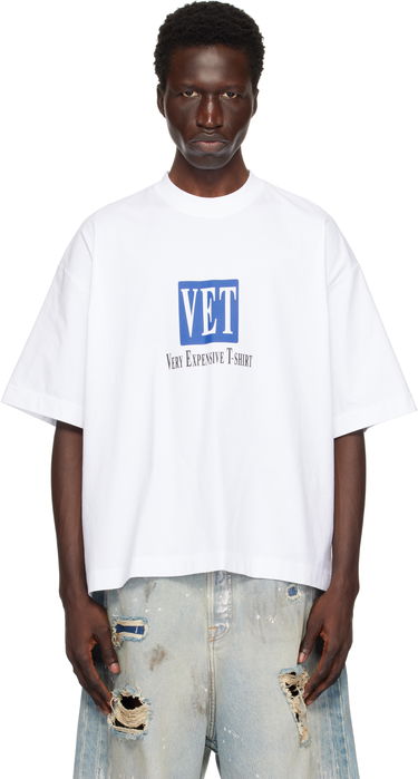 Tričko VETEMENTS 'VET' Cropped Boxy T-Shirt Biela | UA66TR685W, 0